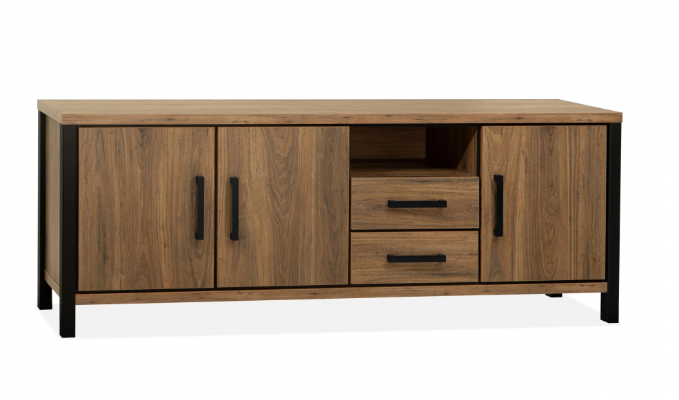 Eetplaats Novara: dressoir, bergkast en TV-kast en tafel Empire - toonzaalmodel - UITZONDERLIJKE AANBIEDING!!!