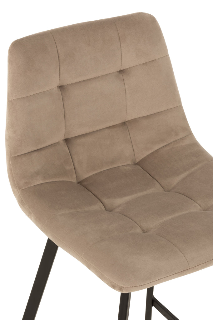 Barstoel Olivier Textiel/Metaal Beige - JL