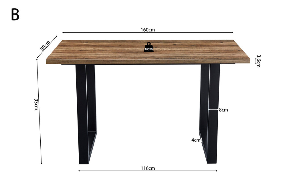 PROMO - Countertafel 'Alexander' 160 mango RS