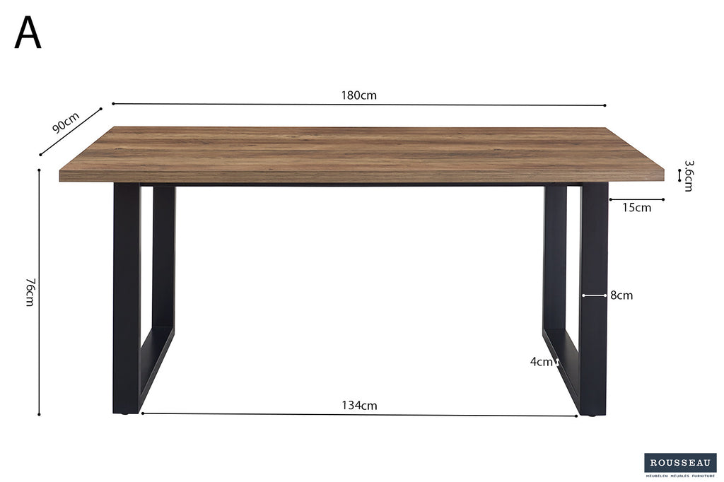 Tafel 'Alexander' 180 cm decor mango RS