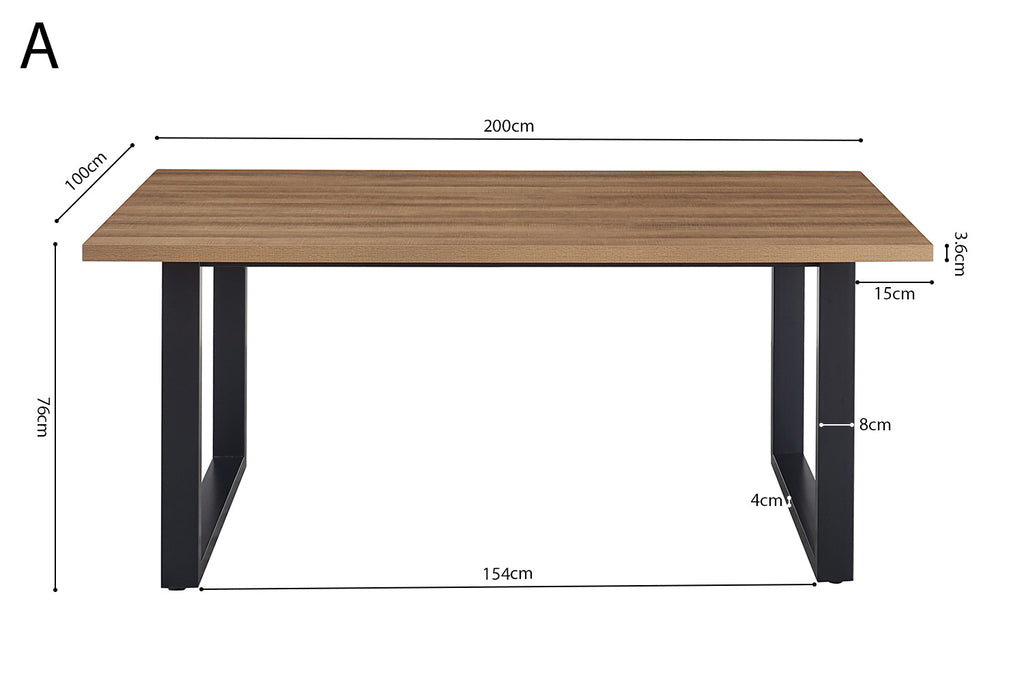 Tafel 'Alexander' 180 cm decor oude eik RS