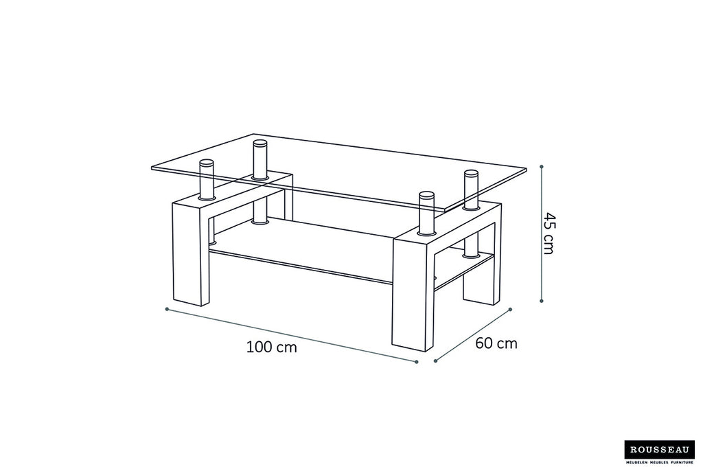 Salontafel 'Alana' hoogglans wit RS