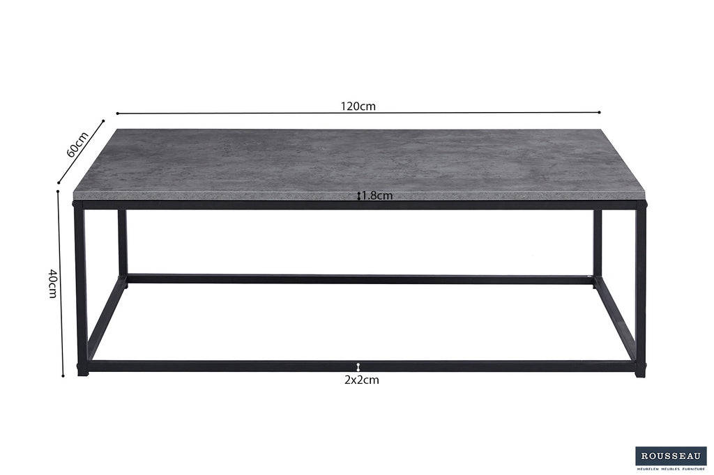 Salontafel 'Dallas' decor steengrijs  RS