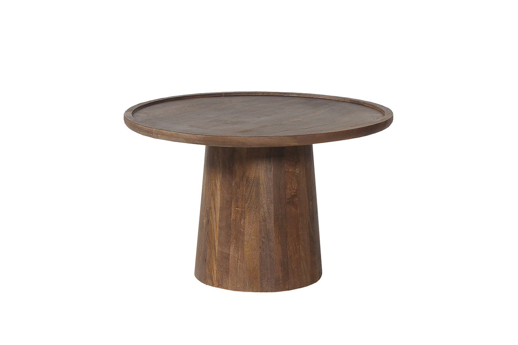 Salontafel 'Jules' 65x40 rond mango hout lichtbruin RS