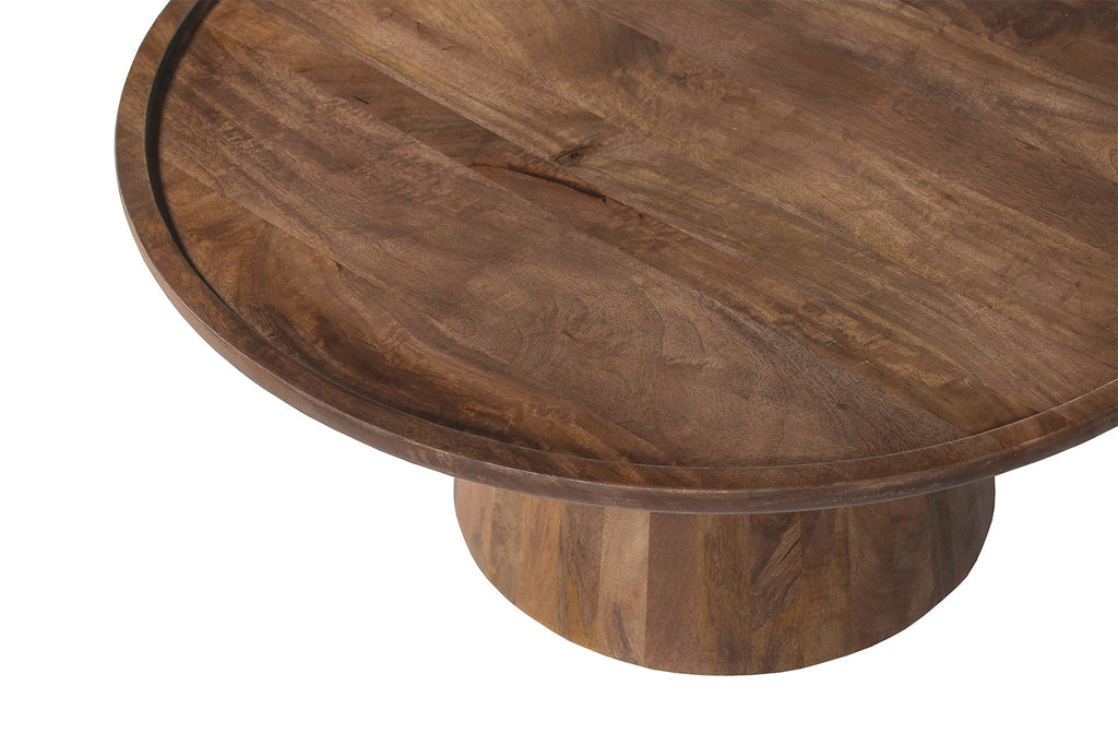 Salontafel 'Jules' 80x36 rond mango hout lichtbruin RS