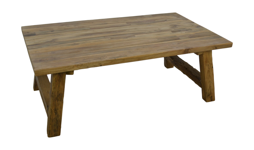 Salontafel Lawas - 120x70x45 - Natuurlijk - Oud rustiek teakhout