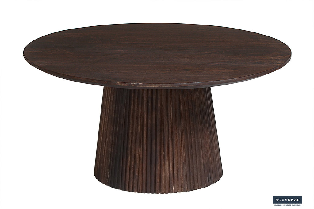 Salontafel 'Miguel' 80 rond mango hout donkerbruin RS