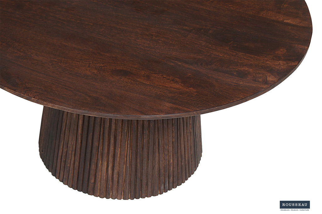 Salontafel 'Miguel' 80 rond mango hout donkerbruin RS