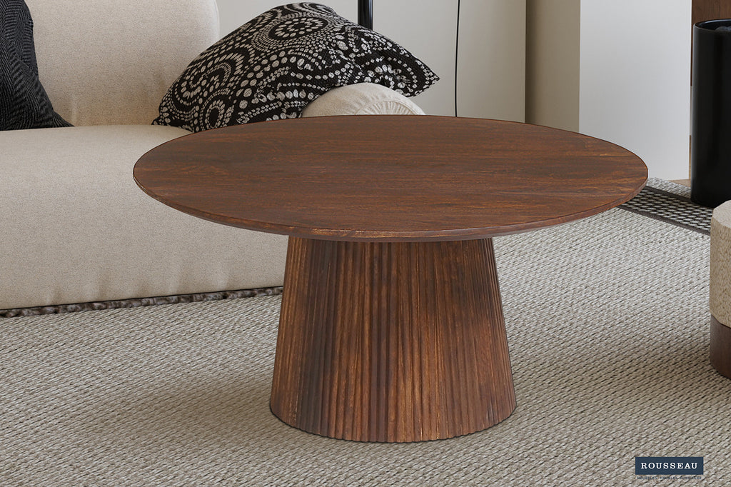 Salontafel 'Miguel' 80 rond mango hout lichtbruin RS