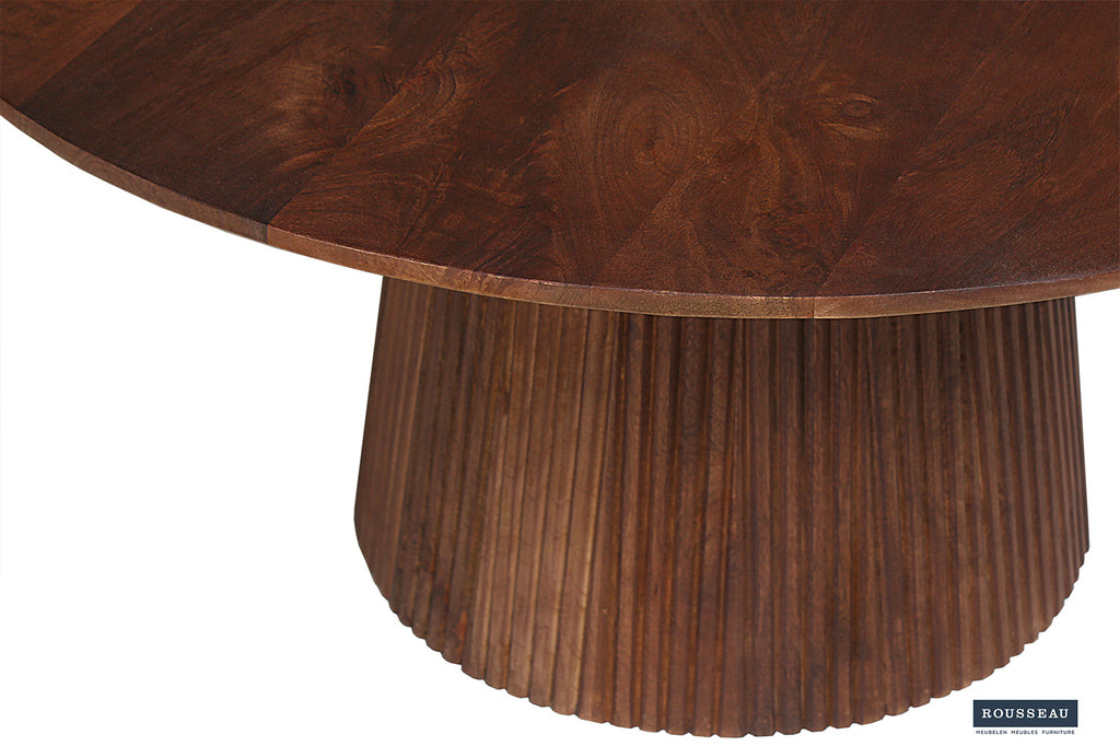 Salontafel 'Miguel' 80 rond mango hout lichtbruin RS