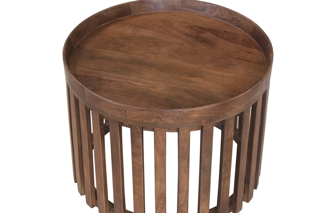 Salontafel 'Noah' S/2 rond mango hout lichtbruin RS