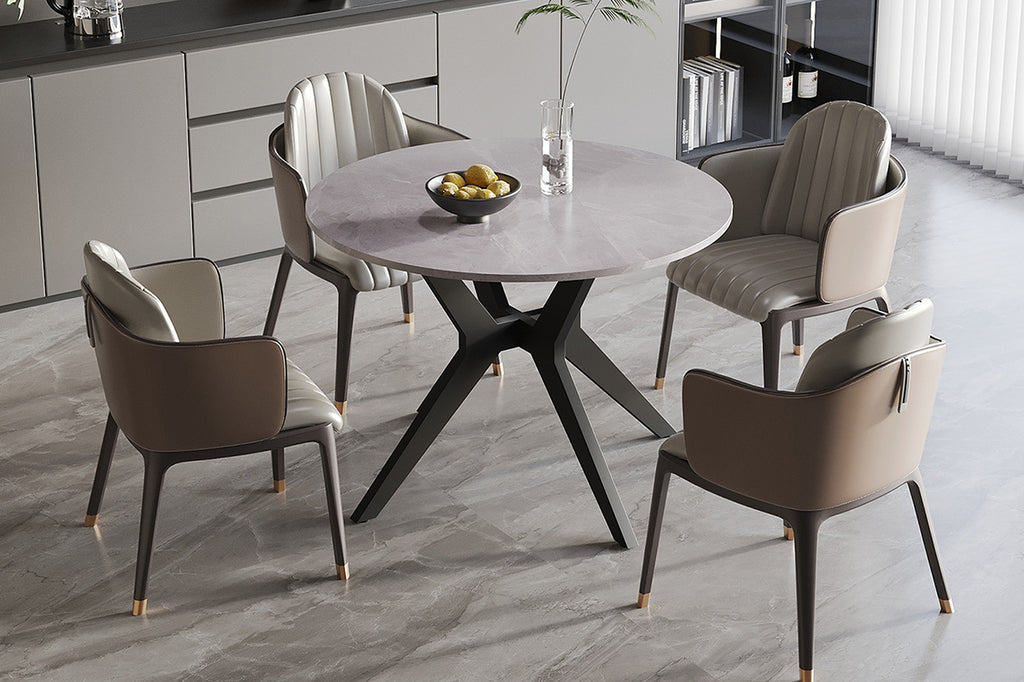 Tafel 'Apollo' 110 rond steen Italiaans grijs RS