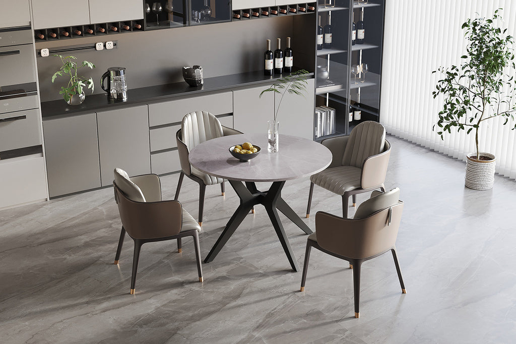 Tafel 'Apollo' 110 rond steen Italiaans grijs RS