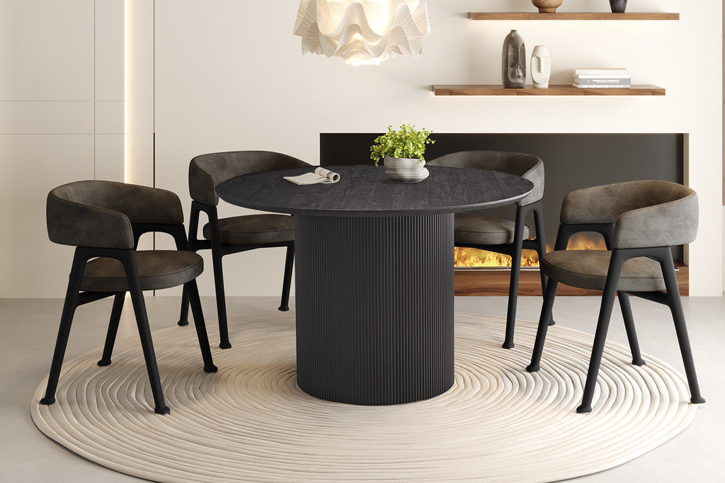 Tafel 'Lagos' 120 cm Rond Decor Donkerbruin RS