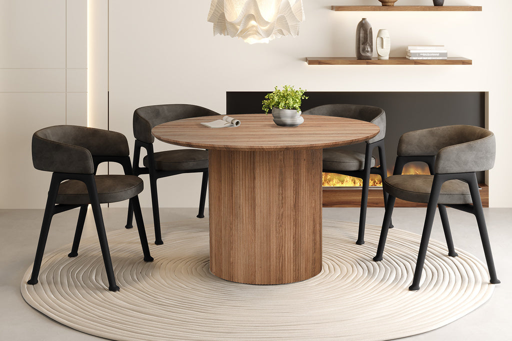 Tafel 'Lagos' 120 rond decor oude eik RS