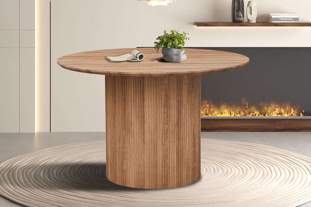 Tafel 'Lagos' 120 rond decor oude eik RS