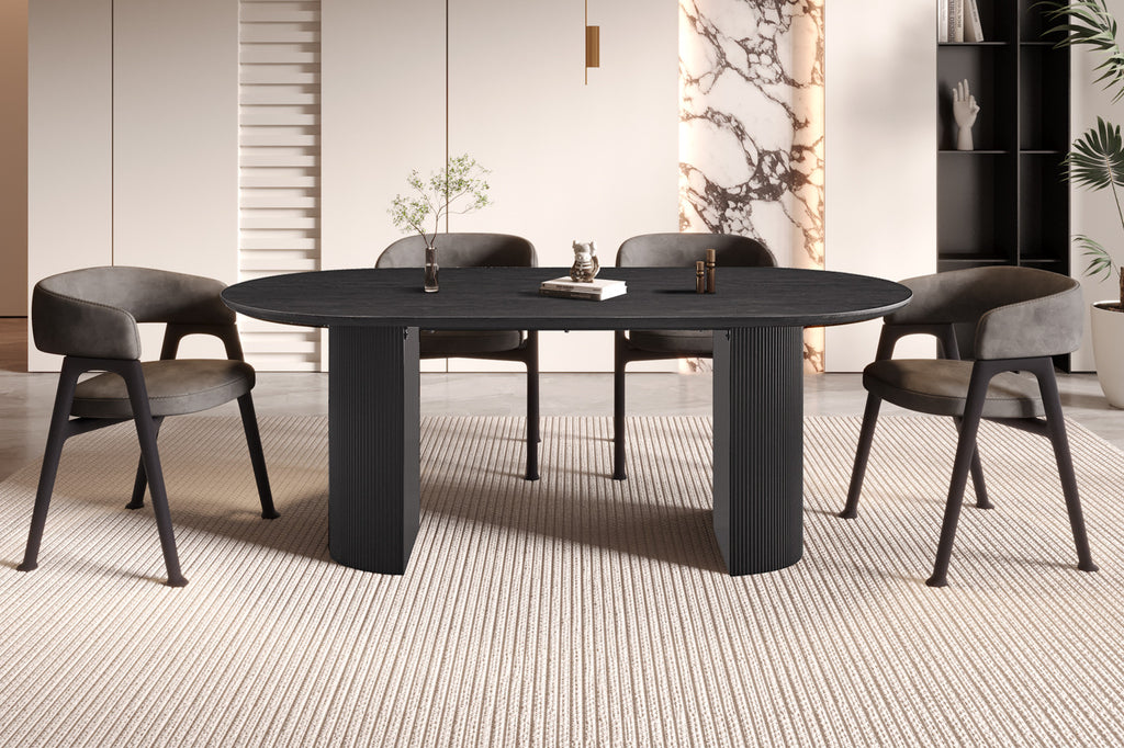 Tafel 'Lagos' 200 cm Ovaal Decor Donkerbruin RS