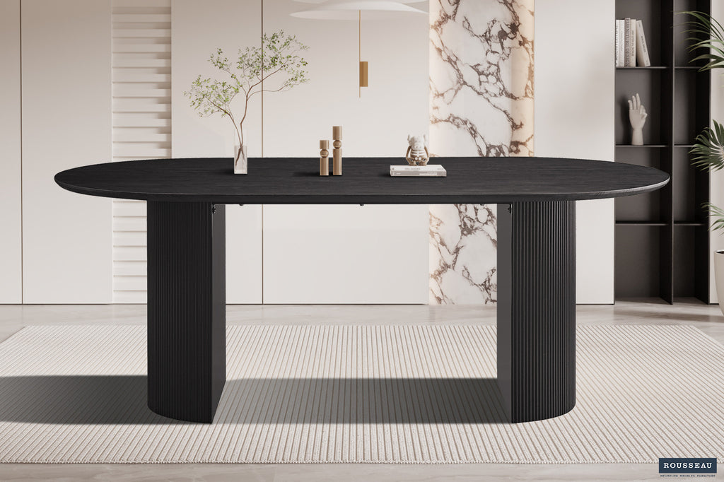 Tafel 'Lagos' 200 cm Ovaal Decor Donkerbruin RS