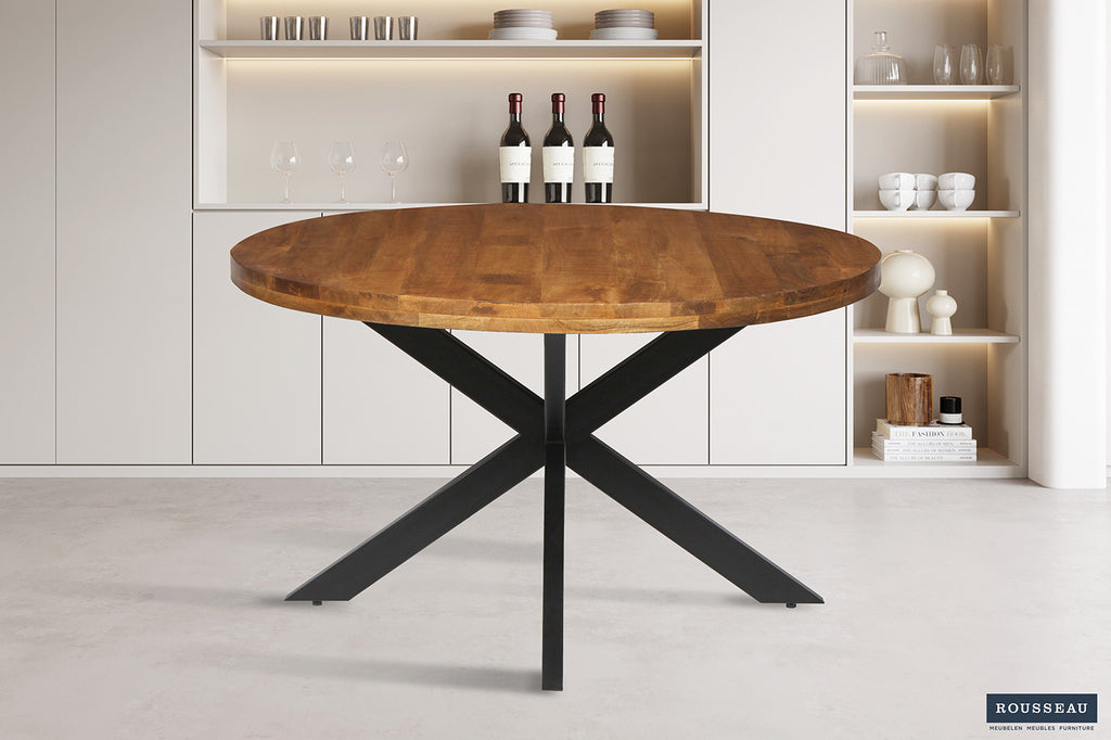 Tafel 'Maria' 130 rond mango hout RS