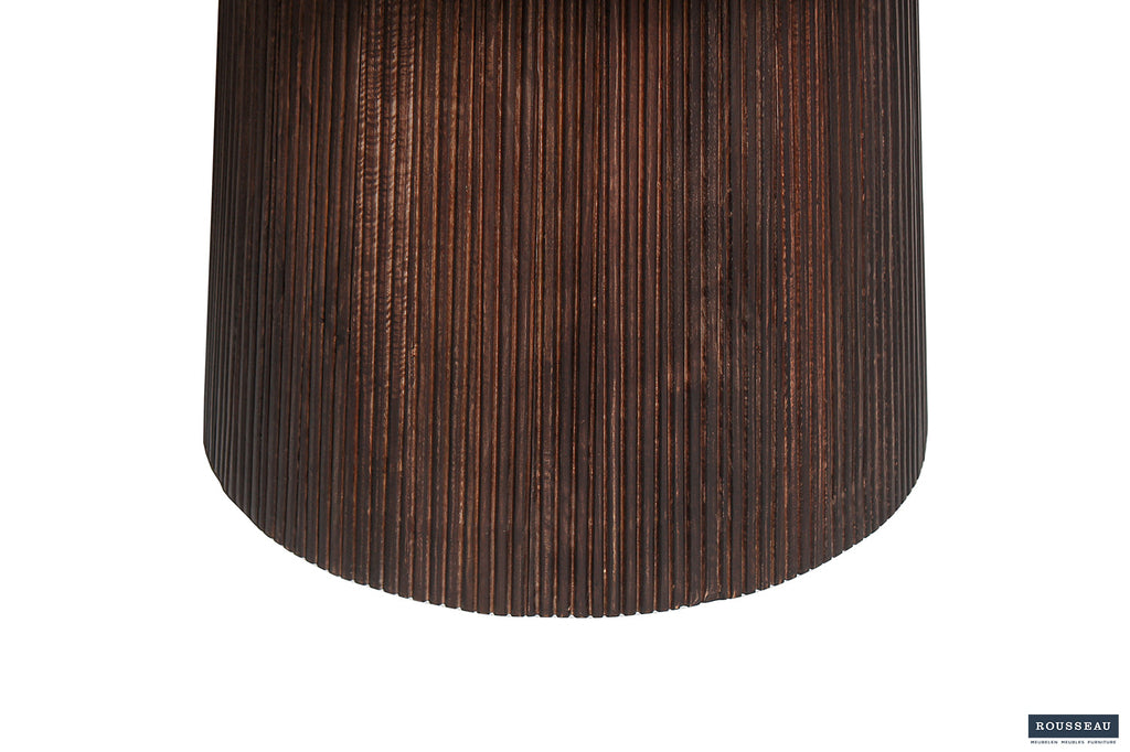 Tafel 'Miguel' 130 rond mango hout donkerbruin RS