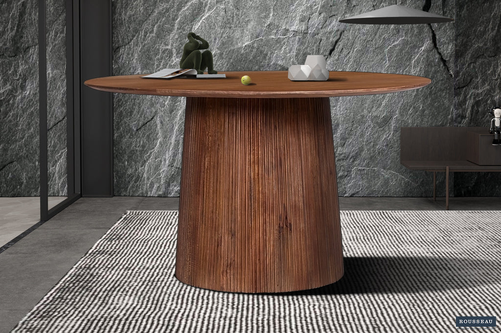 Tafel 'Miguel' 130 rond mango hout lichtbruin RS