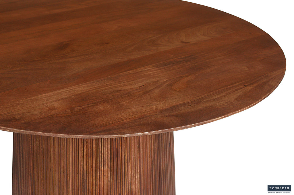 Tafel 'Miguel' 130 rond mango hout lichtbruin RS