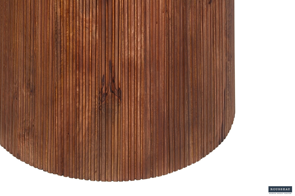 Tafel 'Miguel' 130 rond mango hout lichtbruin RS