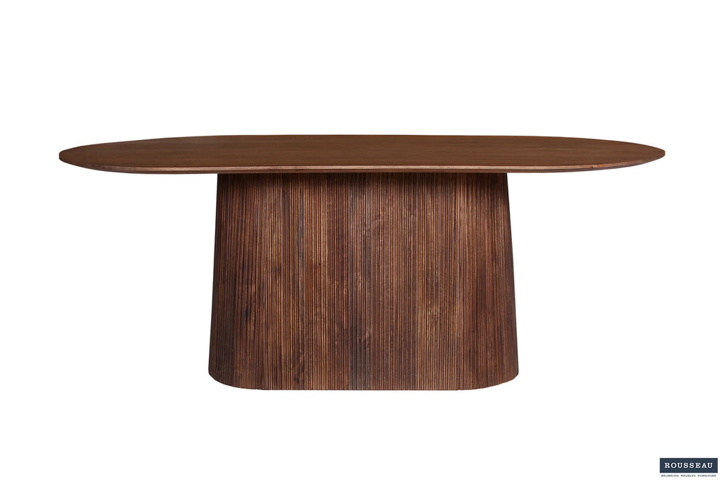 Tafel 'Miguel' 200 ovaal mango hout lichtbruin RS