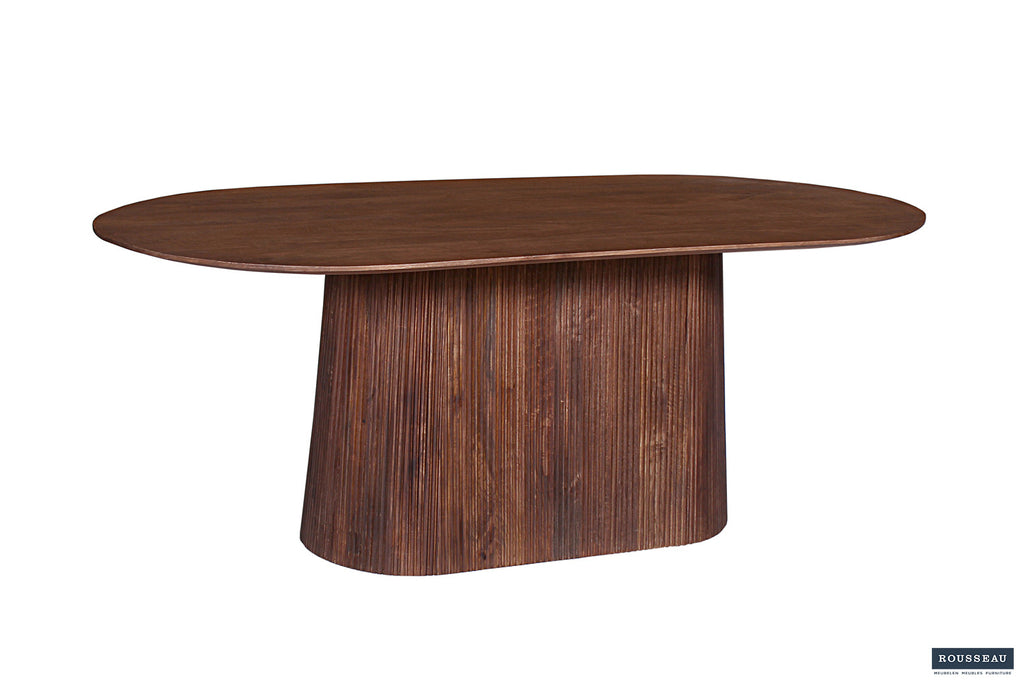 Tafel 'Miguel' 200 ovaal mango hout lichtbruin RS