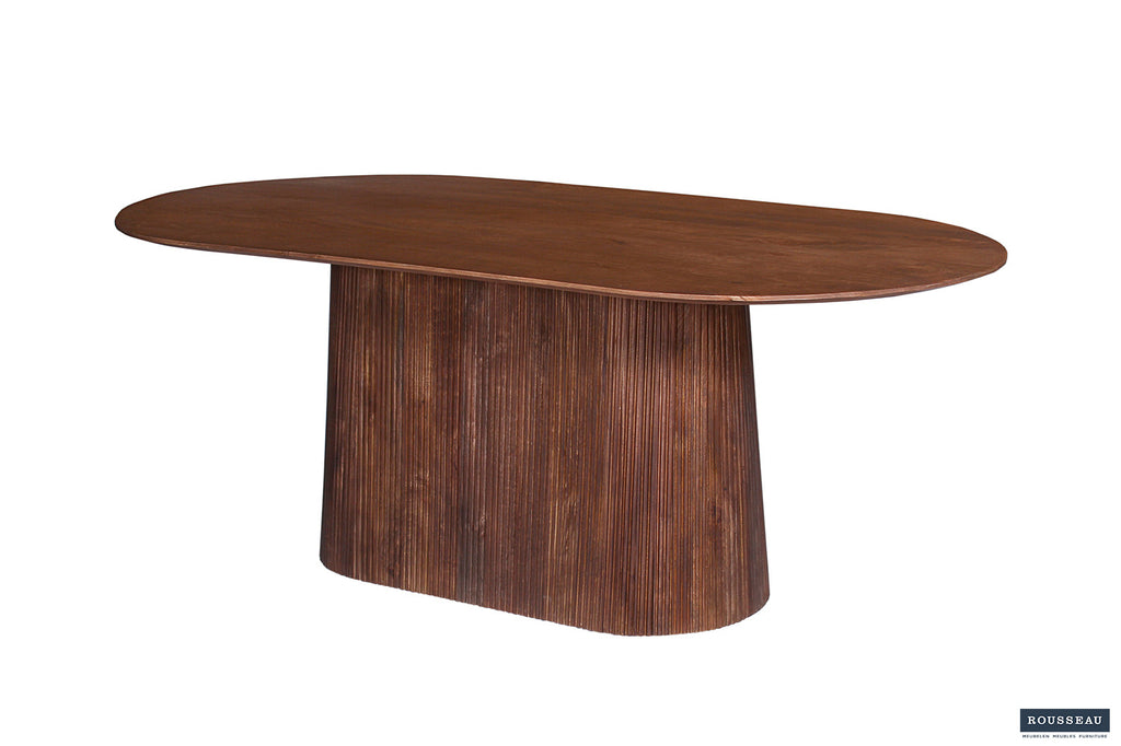 Tafel 'Miguel' 200 ovaal mango hout lichtbruin RS