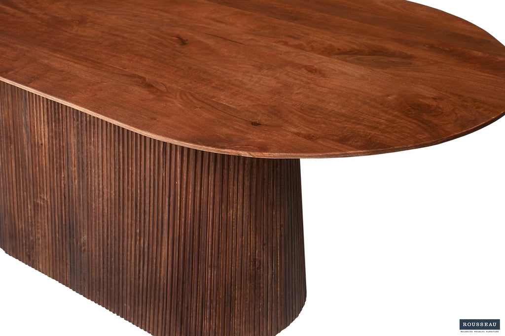 Tafel 'Miguel' 200 ovaal mango hout lichtbruin RS