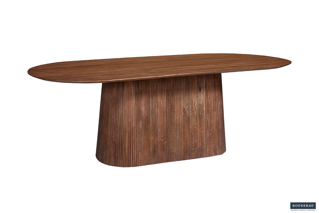 Tafel 'Miguel' 230 ovaal mango hout lichtbruin RS