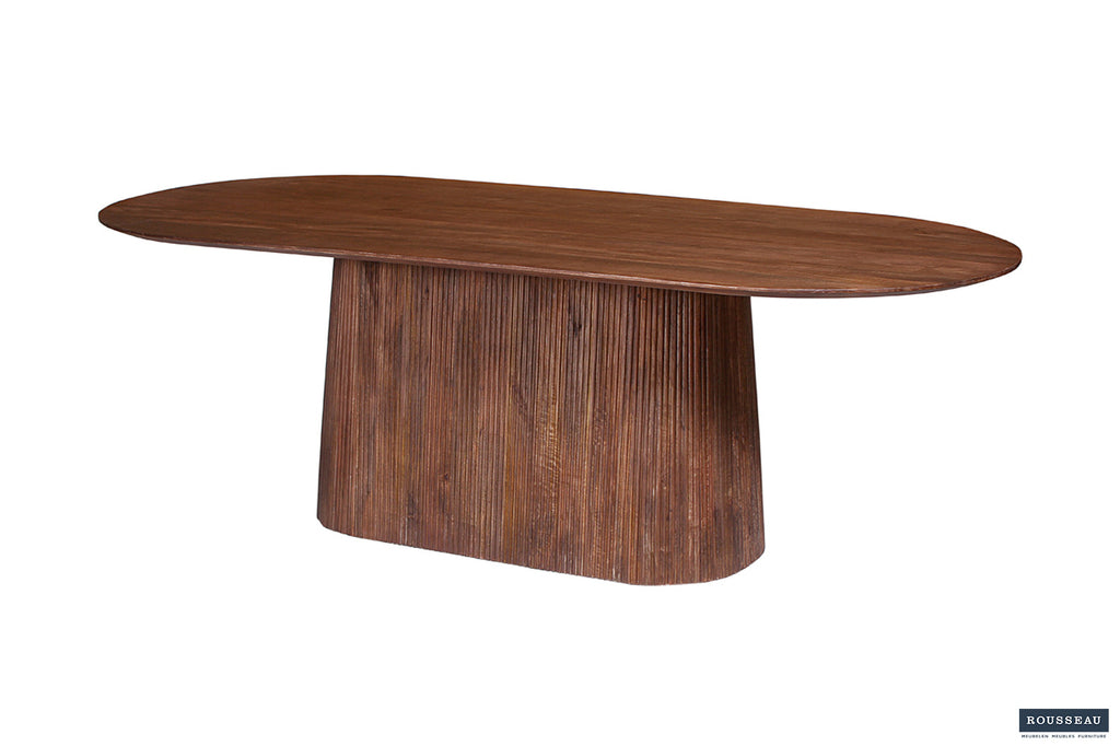 Tafel 'Miguel' 230 ovaal mango hout lichtbruin RS