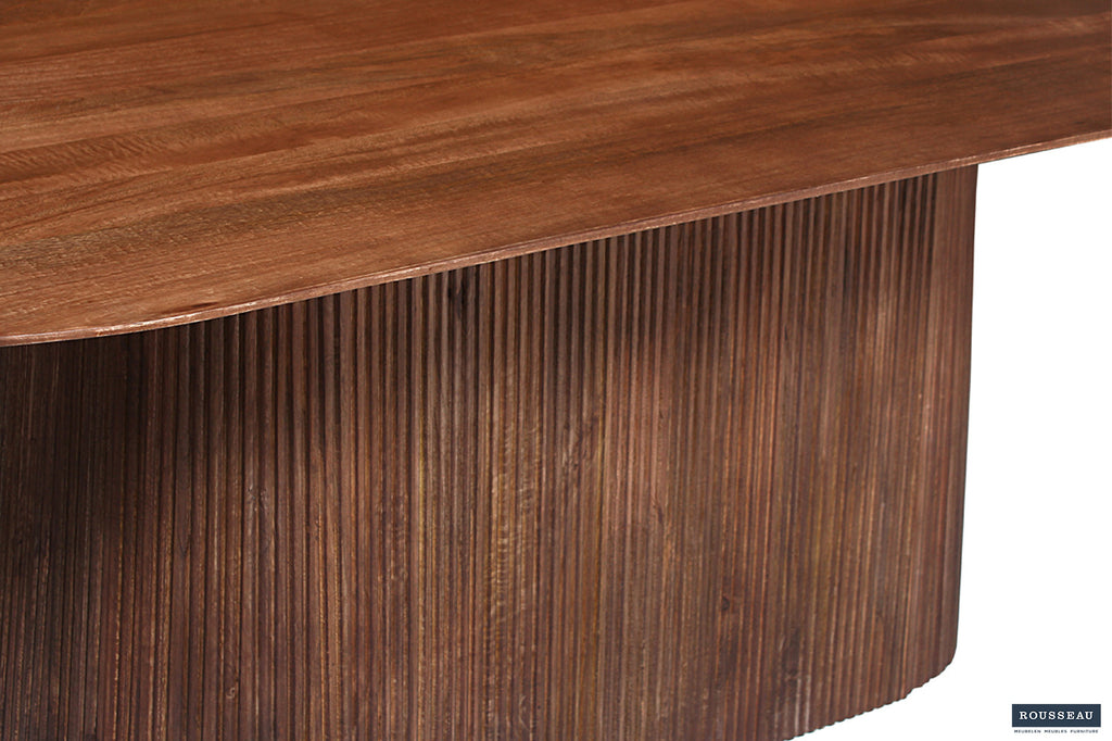 Tafel 'Miguel' 230 ovaal mango hout lichtbruin RS