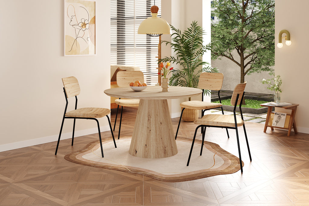 Tafel 'Tigo' 120 rond decor oude eik RS