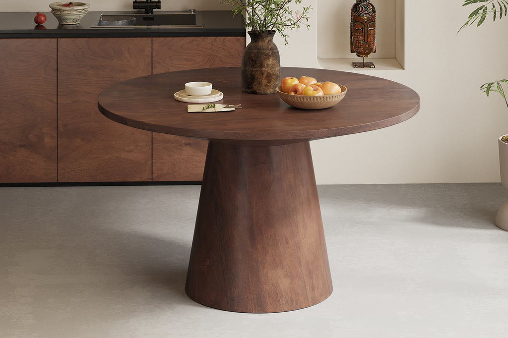 Tafel 'Tommy' 130 rond mango hout bruin RS