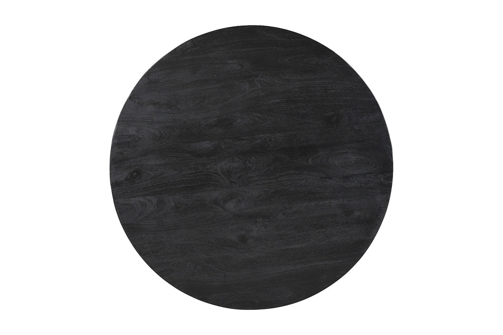 Tafel 'Tommy' 130 rond mango hout zwart RS