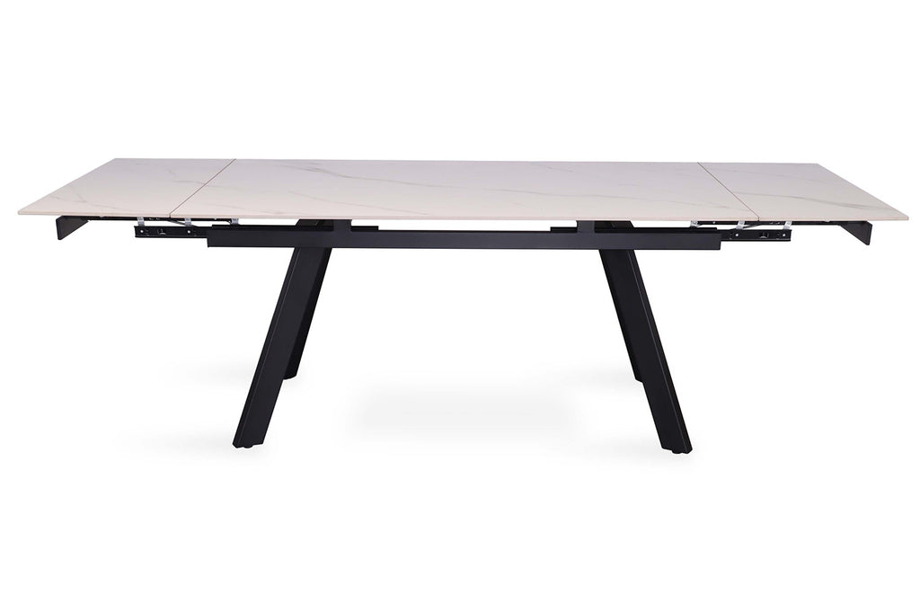 Uitschuifbare tafel 'Hera' 160-240 RH steen wit RS