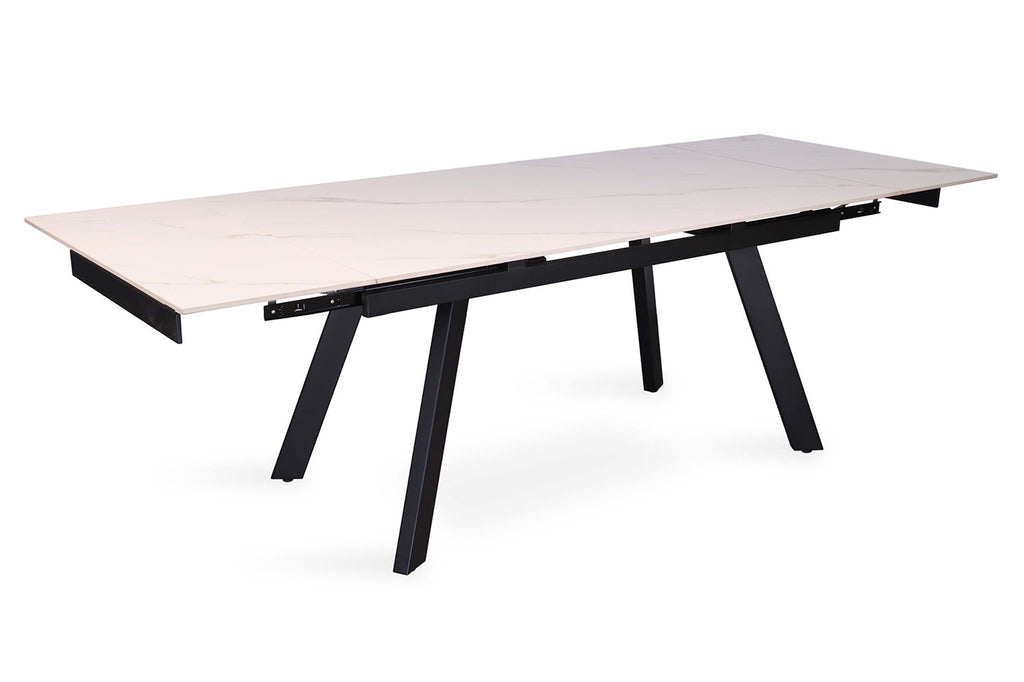 Uitschuifbare tafel 'Hera' 160-240 RH steen wit RS