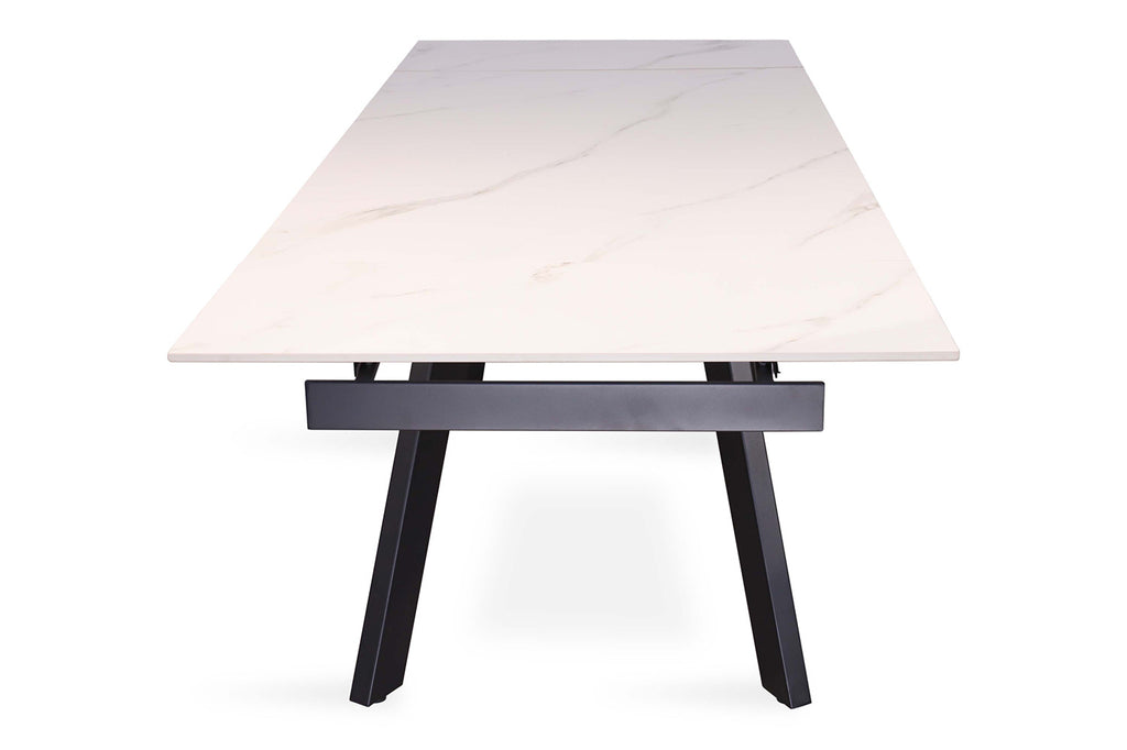 Uitschuifbare tafel 'Hera' 160-240 RH steen wit RS