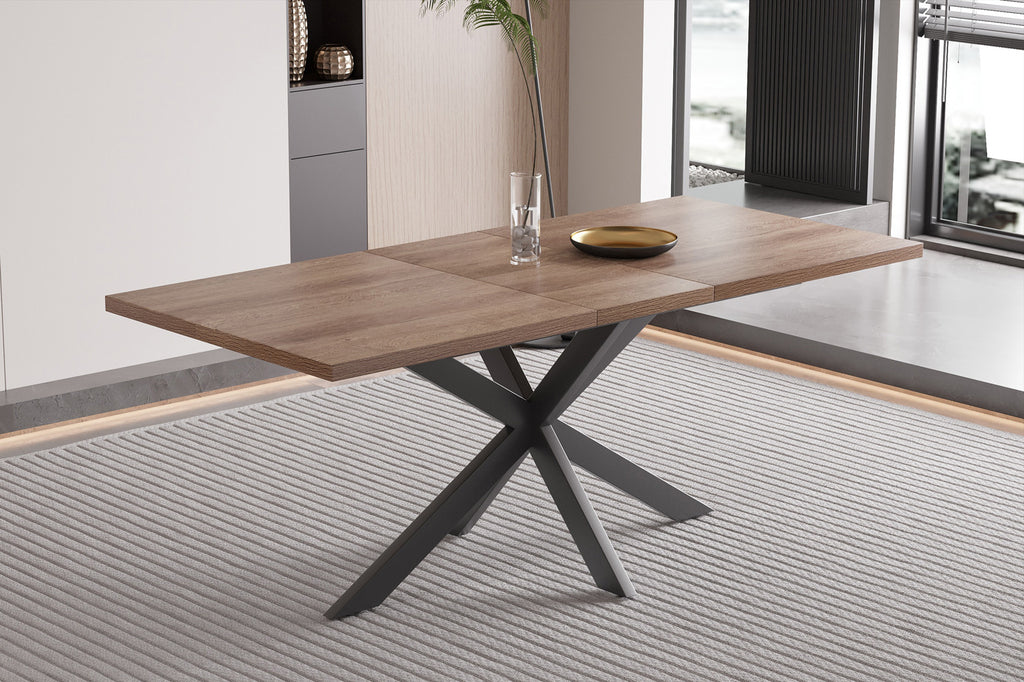 Uitschuifbare tafel 'Kos' 160-200 cm Donkerbruin RS