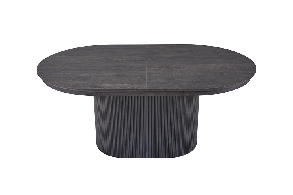 Uitschuifbare tafel 'Lagos' 180-220 cm Ovaal Decor Donkerbruin RS